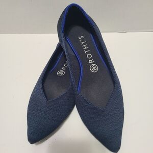 Rothy’s The Point Maritime‎ Dark Navy Blue Flats Shoes Size 8.5